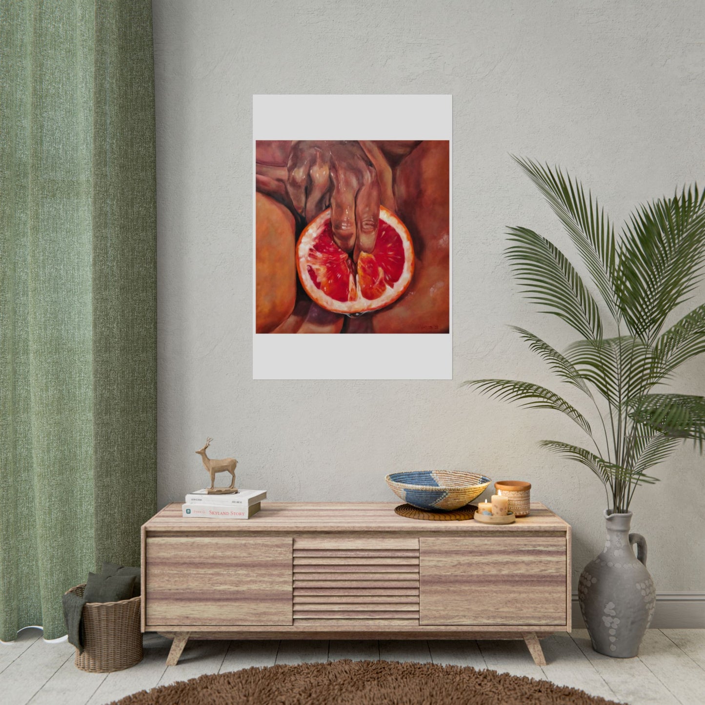 'Nectar (Fresh Fruit Diet)' — Sensual Grapefruit Art Print (Rolled Poster) - 68% of actual size