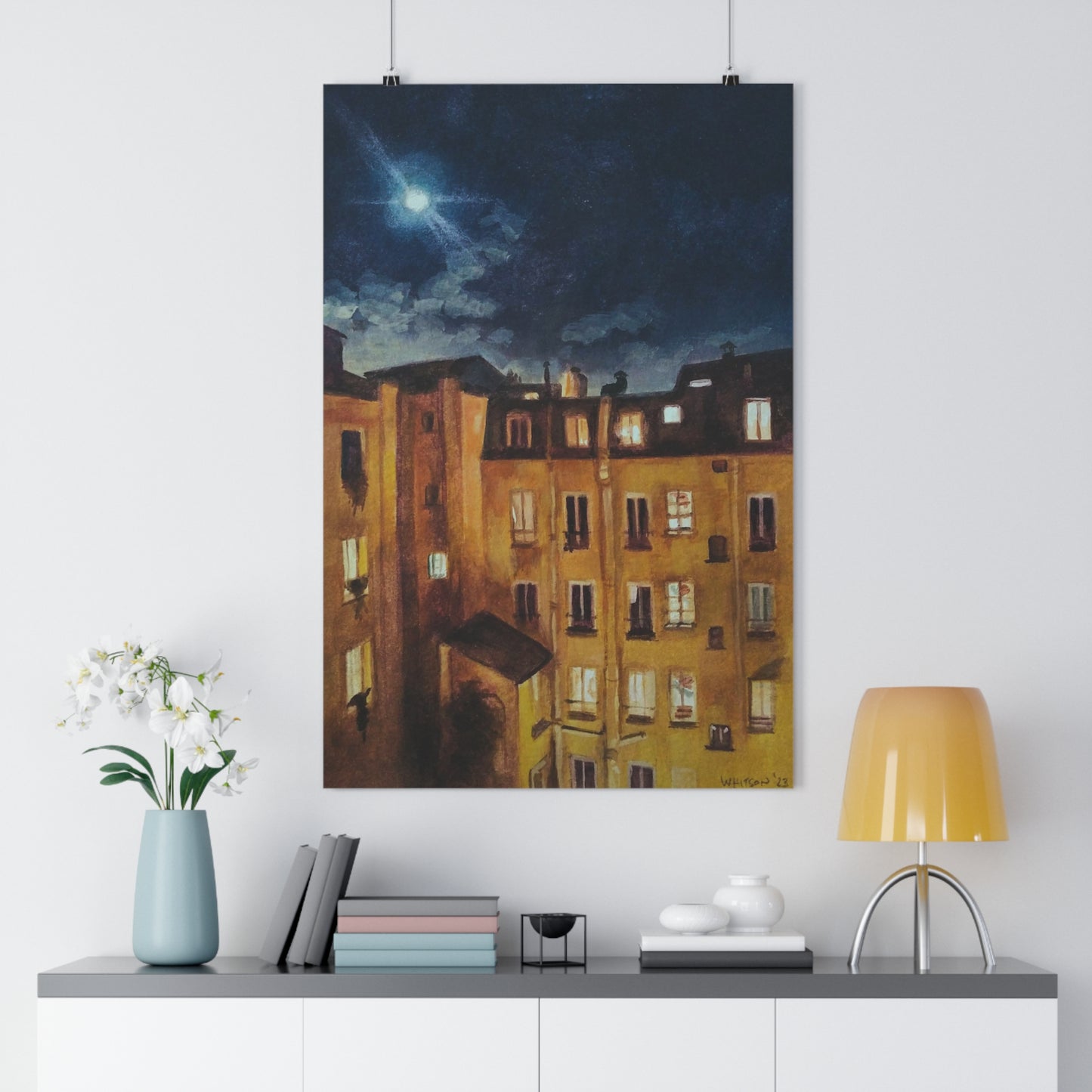 'Moonlight Over Montmartre' - giclée print
