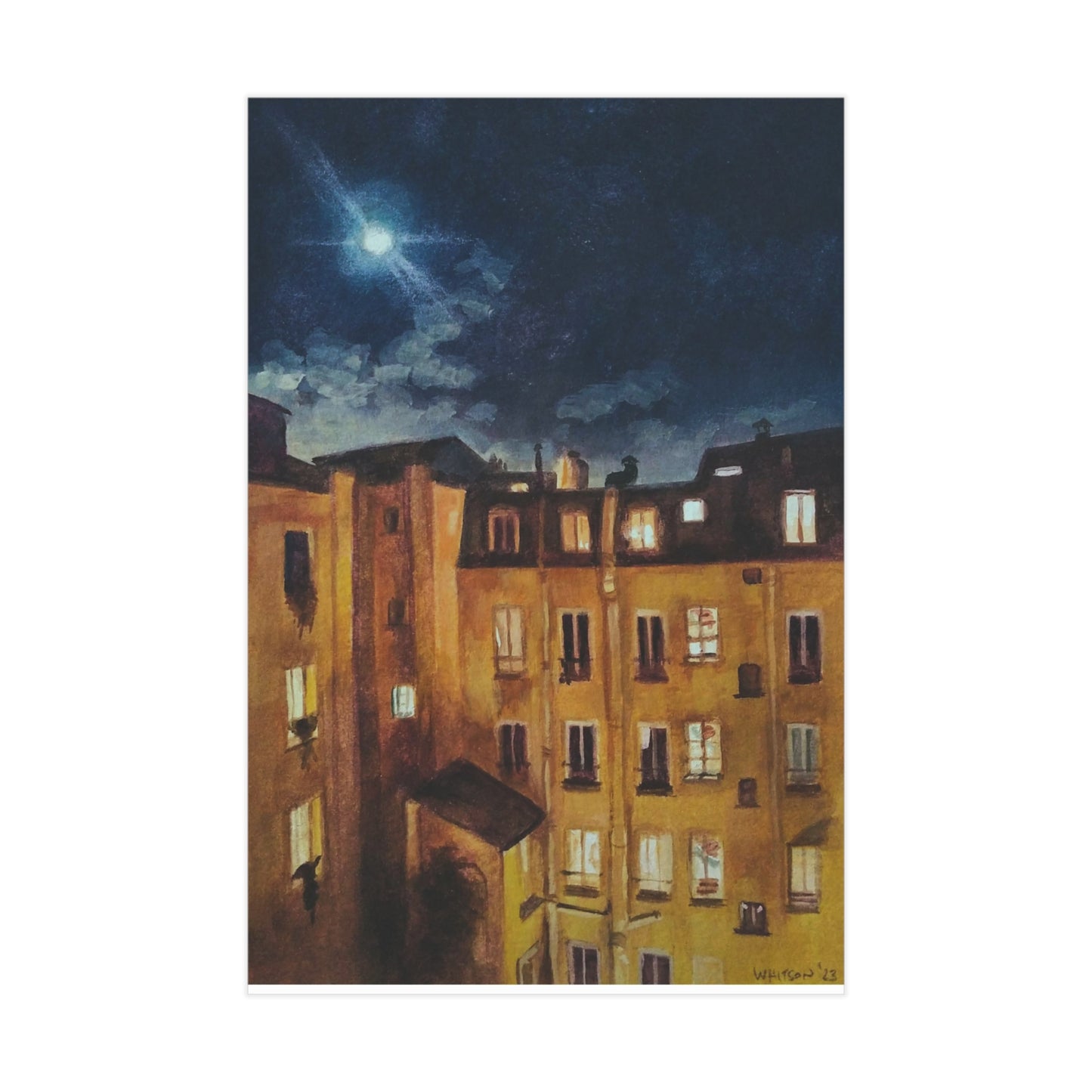 'Moonlight Over Montmartre' - print (AUS/NZ option)