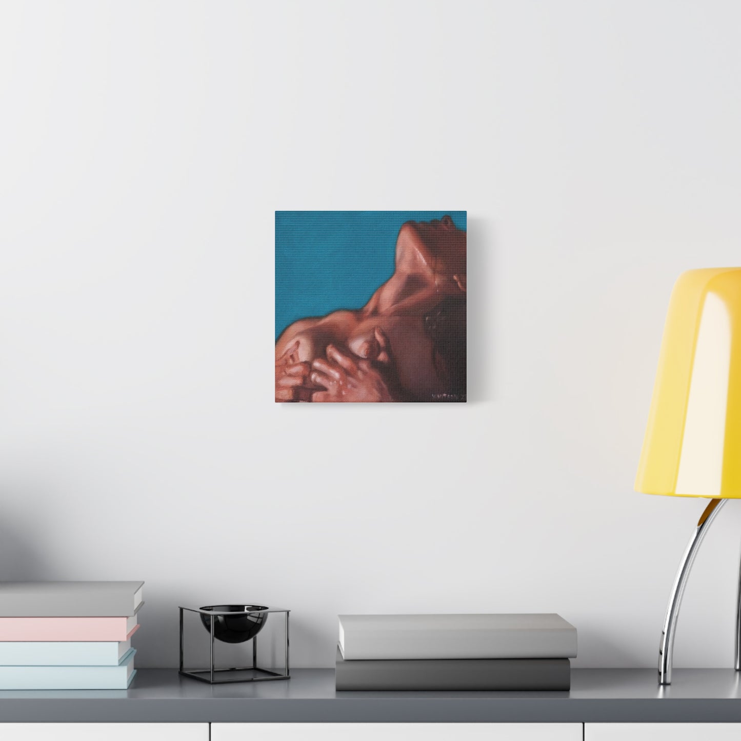 'Squeeze' Canvas Print — Intimate Figure Art, Matte Stretched Wall Decor, 125% of actual size