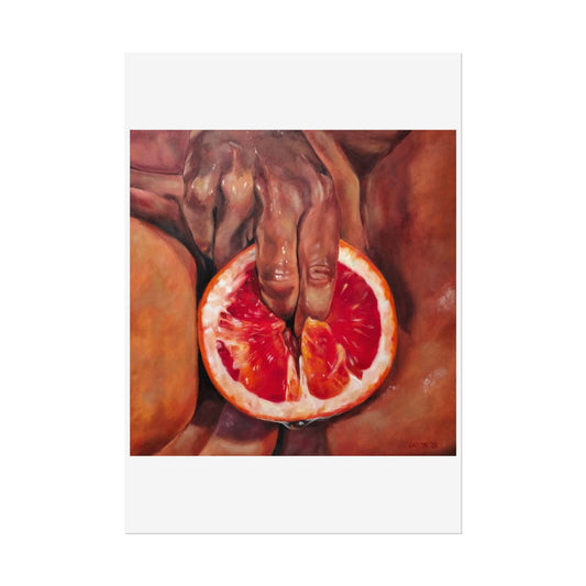 'Nectar (Fresh Fruit Diet)' — Sensual Grapefruit Art Print (Rolled Poster) - 68% of actual size