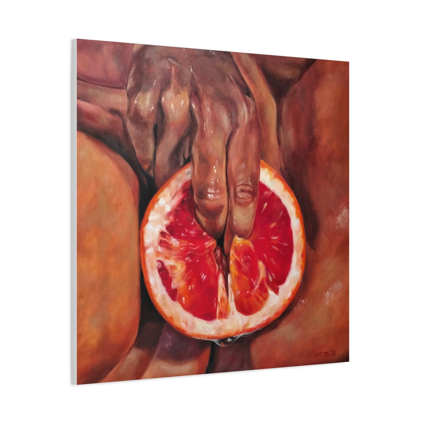 'Nectar (Fresh Fruit Diet) - Sensual Grapefruit Canvas Art — Matte Stretched 1.25" - fullsized