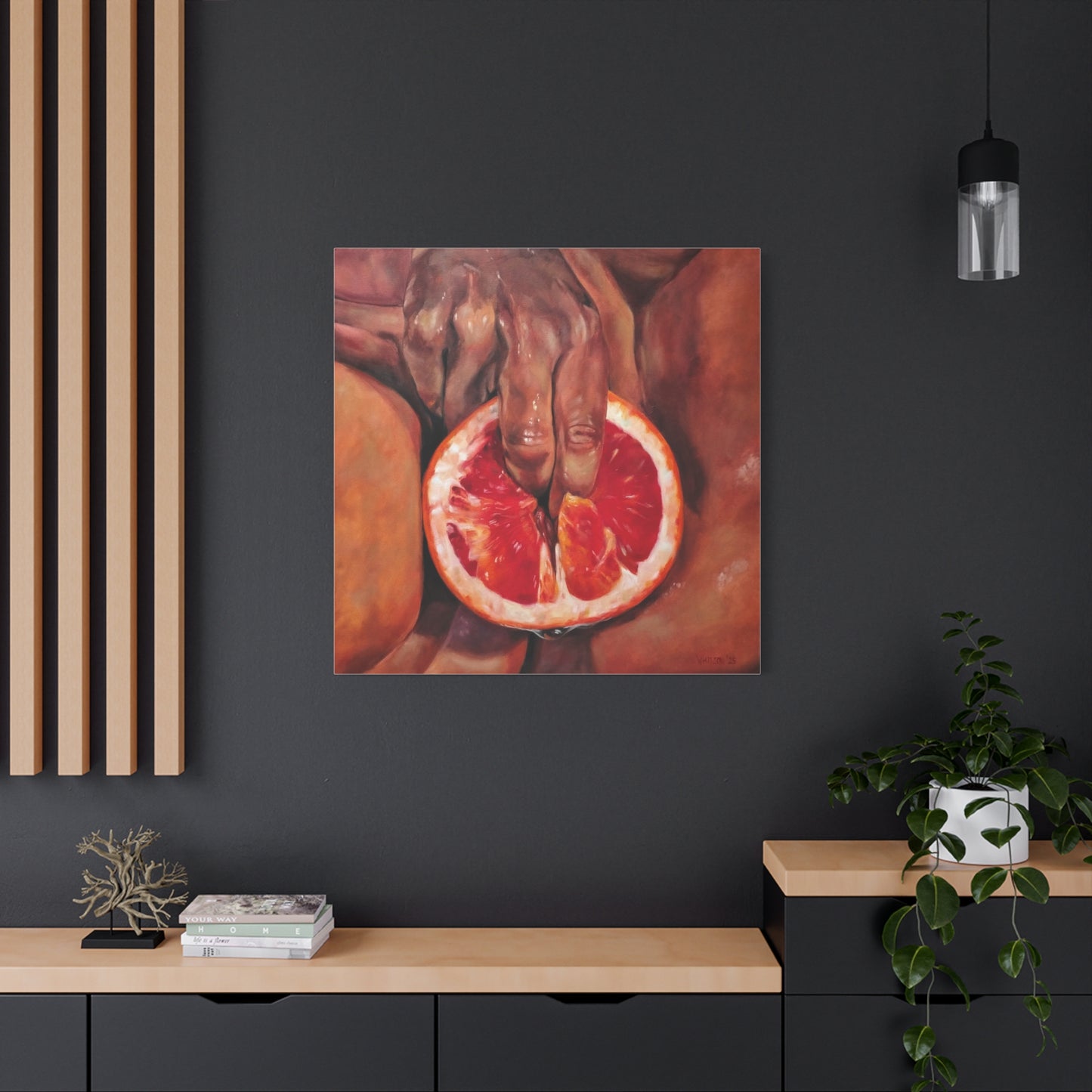 'Nectar (Fresh Fruit Diet) - Sensual Grapefruit Canvas Art — Matte Stretched 1.25" - fullsized