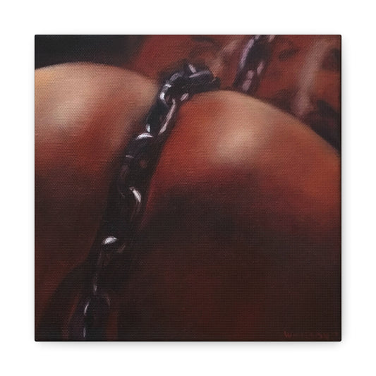 'Trace (Heavy Metal)' Canvas Print — Intimate Figure Art, Matte Stretched Wall Decor
