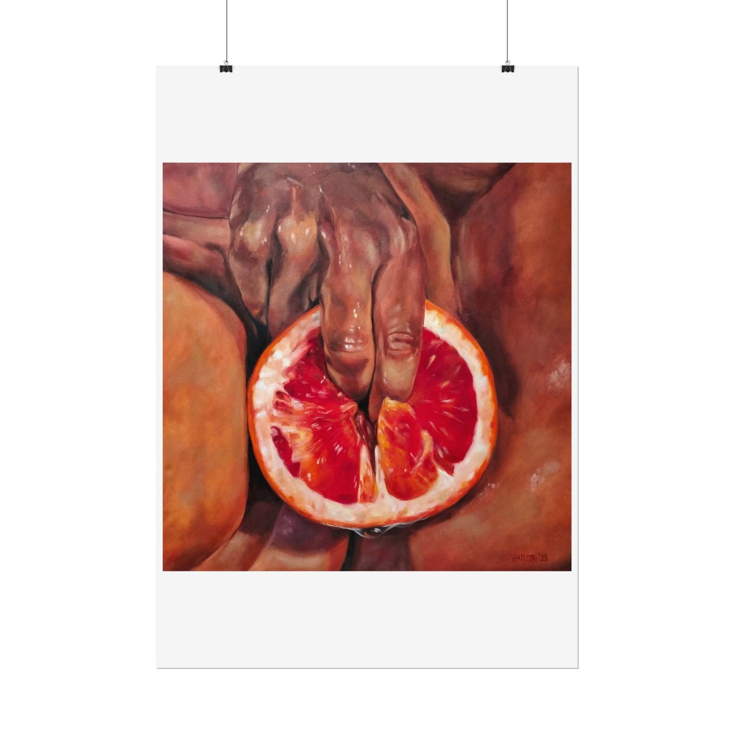 'Nectar (Fresh Fruit Diet)' — Sensual Grapefruit Art Print (Rolled Poster) - 68% of actual size