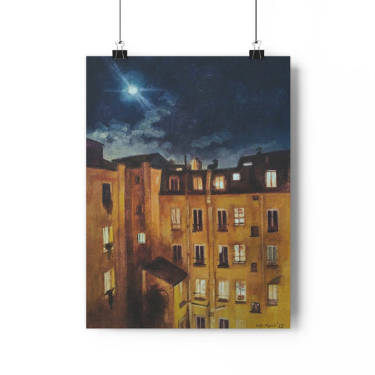 'Moonlight Over Montmartre' - giclée print