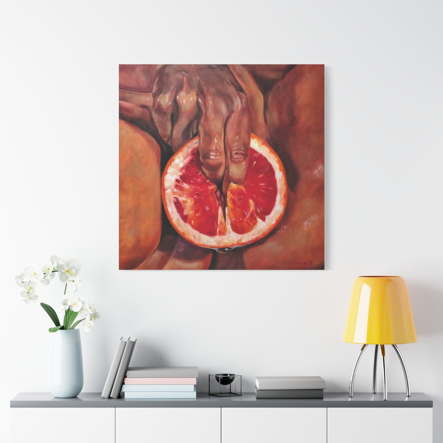 'Nectar (Fresh Fruit Diet) - Sensual Grapefruit Canvas Art — Matte Stretched 1.25" - fullsized