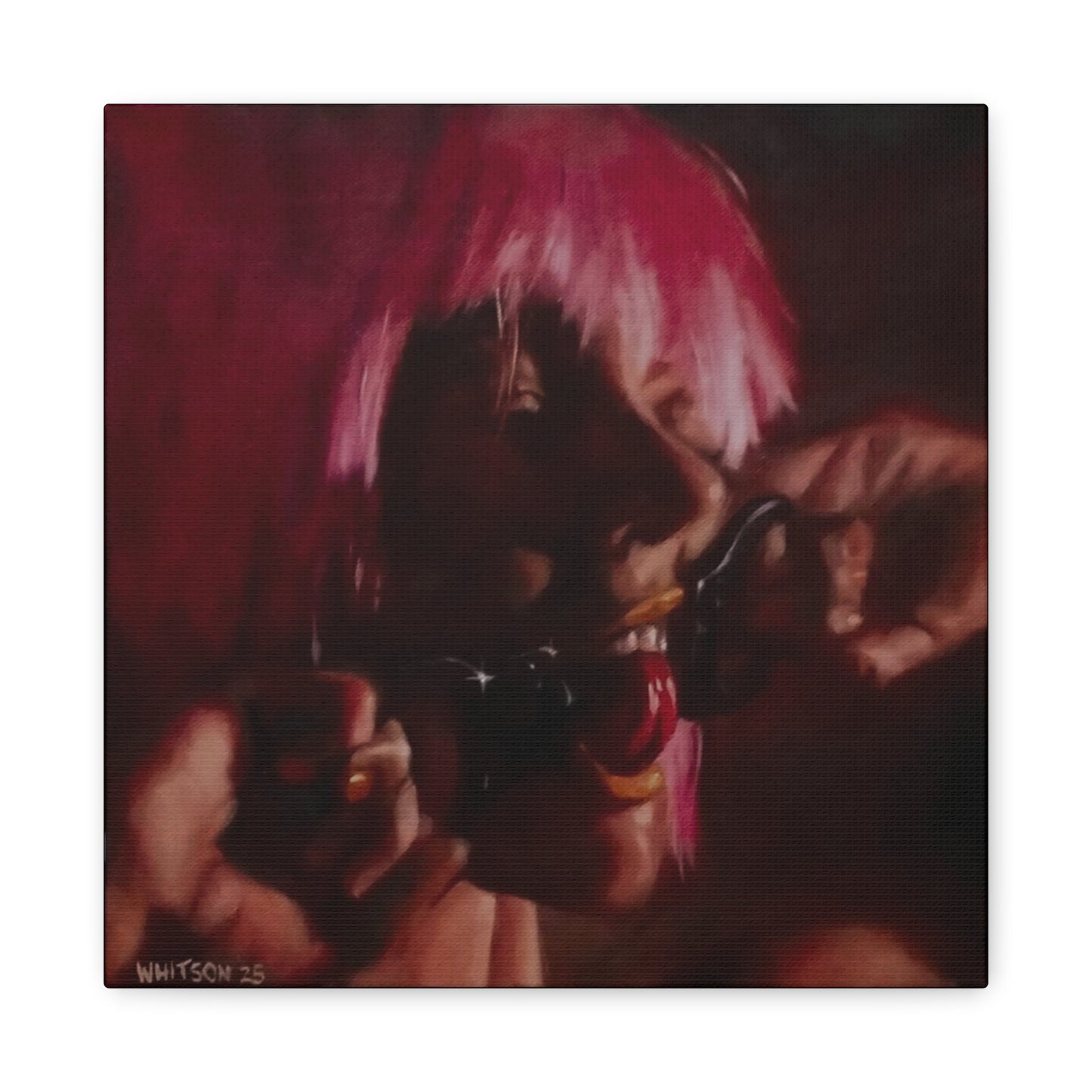 'Flicker (Let's Take It Up A Notch)' - high-quality canvas print, actual size