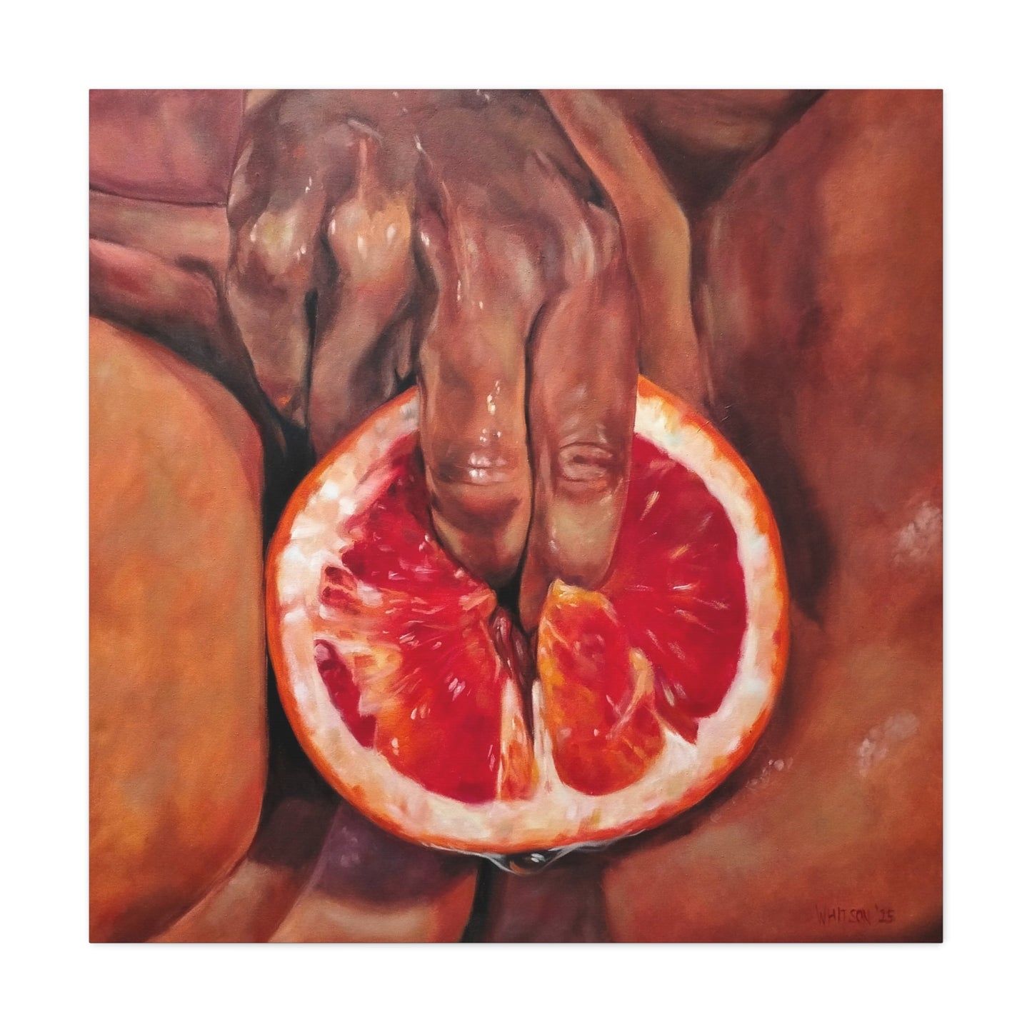 'Nectar (Fresh Fruit Diet) - Sensual Grapefruit Canvas Art — Matte Stretched 1.25" - fullsized