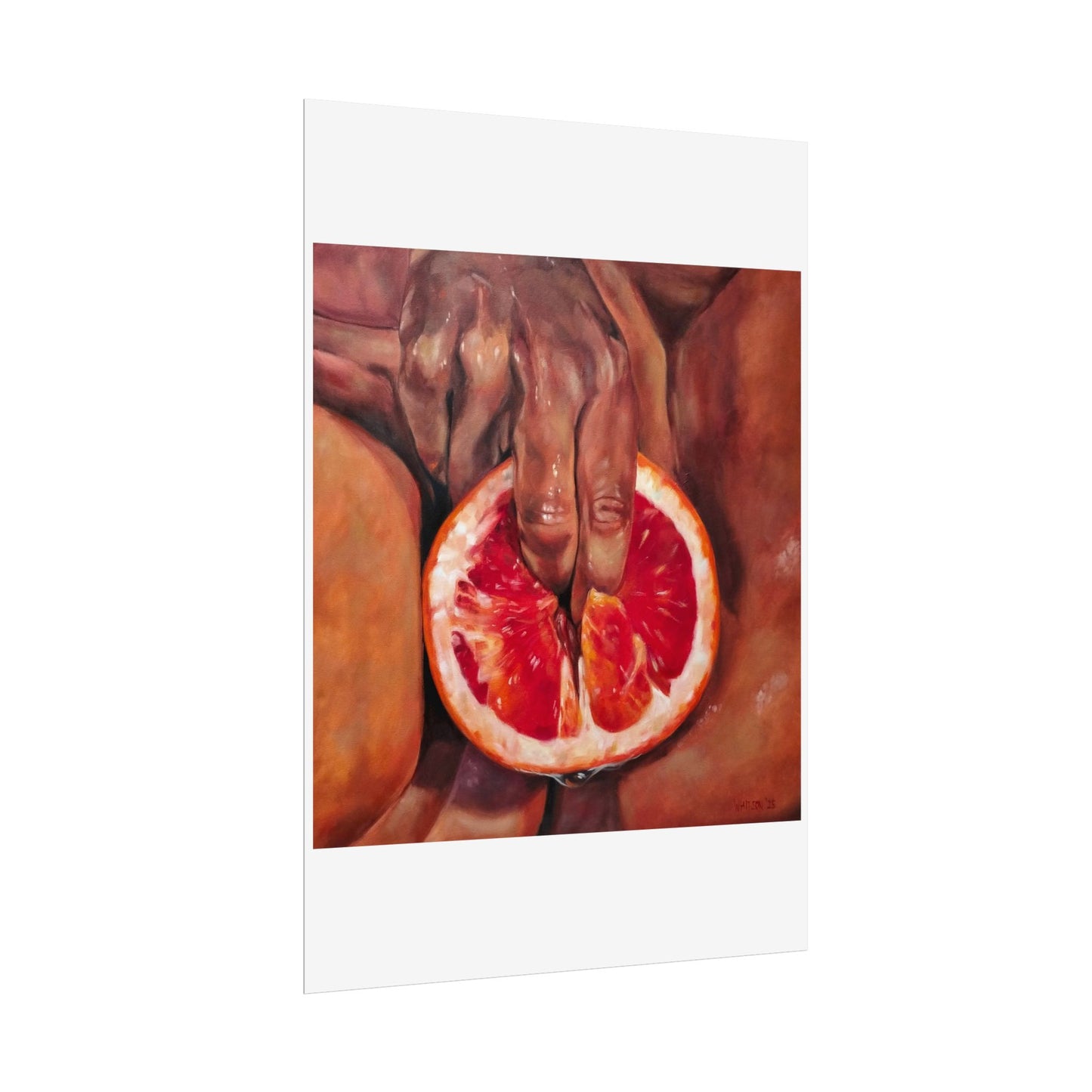 'Nectar (Fresh Fruit Diet)' — Sensual Grapefruit Art Print (Rolled Poster) - 68% of actual size